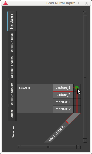 Scarlett 2i2 - Ardour track input