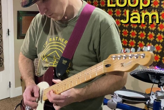 Cover image for Serenade Loop Jam, showing Alan Sanderson playing a Fender Telecaster guitar.