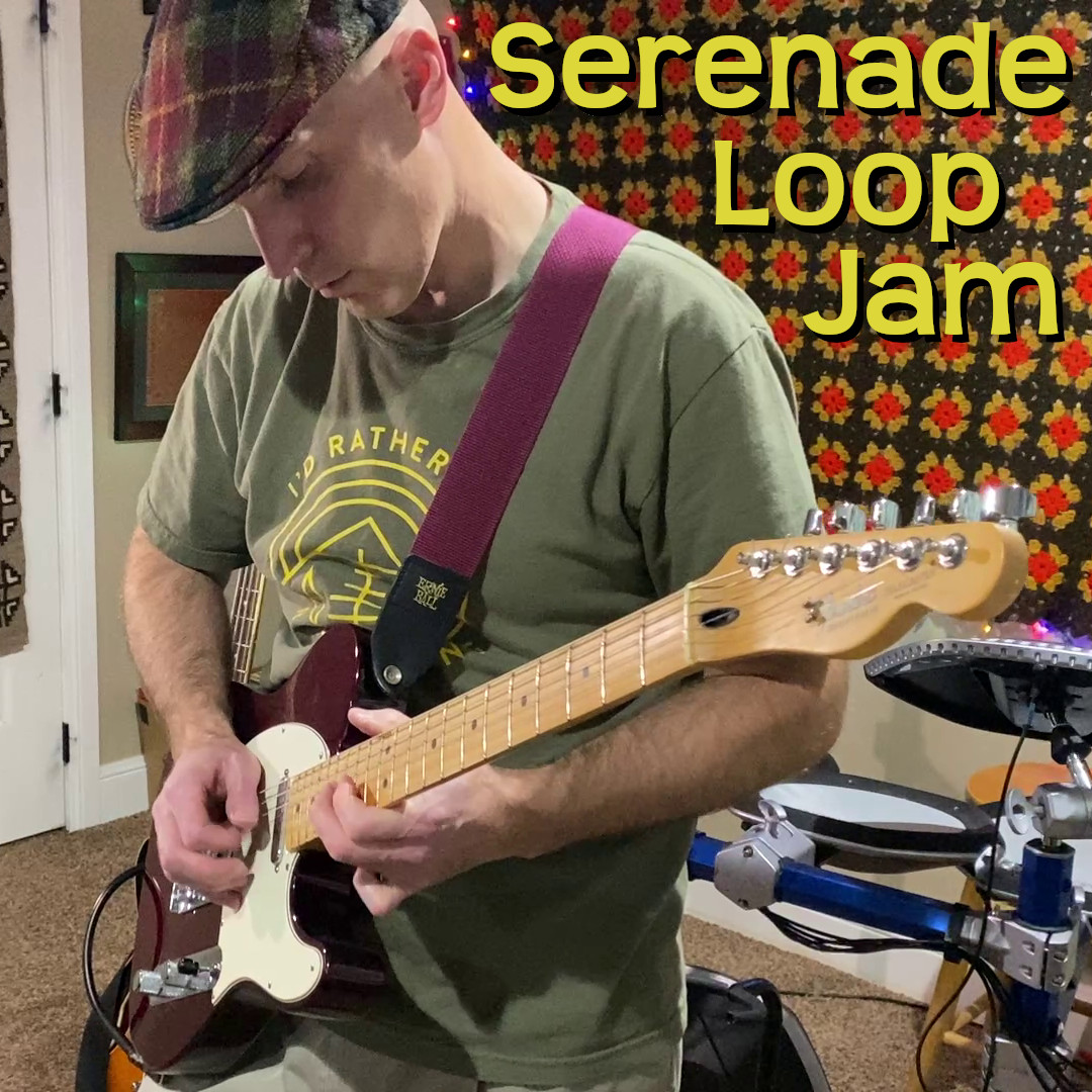 Cover image for Serenade Loop Jam, showing Alan Sanderson playing a Fender Telecaster guitar.